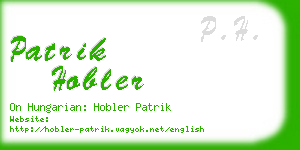 patrik hobler business card